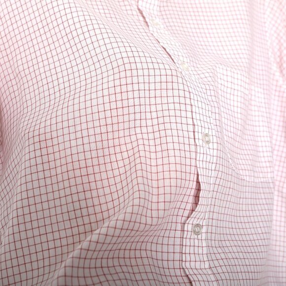 Vintage Leo Chevalier Button Down Short Sleeve Shirt Check Red White Preppy Golf - Picture 7 of 9
